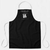 Custom Company White Logo op Black Personeelsunifo Schort (Voorkant)