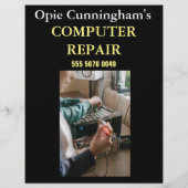 Custom Computer Repair Business Adverteren brochur Flyer (Achterkant)