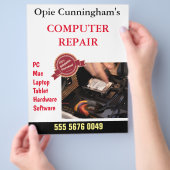 Custom Computer Repair Business Adverteren brochur Flyer (Hand)
