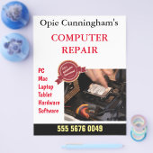 Custom Computer Repair Business Adverteren brochur Flyer (Enkel)