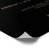 Custom Concert Poster Sjabloon Muziek Gouden Notit (Hoek)