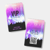 Custom Concert VIP All Access Pass Badge (Voor- en achterkant)