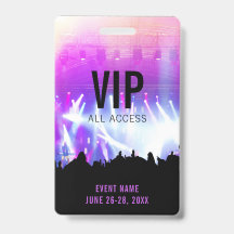 Custom Concert VIP All Access Pass