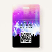 Custom Concert VIP All Access Pass Badge (Achterkant)