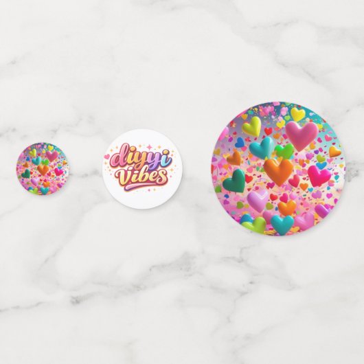 Custom Confetti Circles – Personalized Party Decor (Voorkanten)