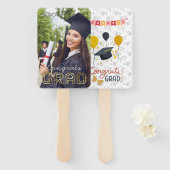 Custom Congrats Afstudeerder Modern Simple Preppy  Handwaaier (Voorkant en achterkant)