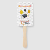 Custom Congrats Afstudeerder Modern Simple Preppy  Handwaaier (Achterkant)