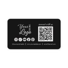 Custom Connect met ons Social Media QR Code Zwart