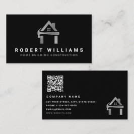Custom Construction Black Silver Home Building Lux Visitekaartje