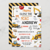 Custom Construction Dump Truck Birthday Kaart (Voorkant / Achterkant)