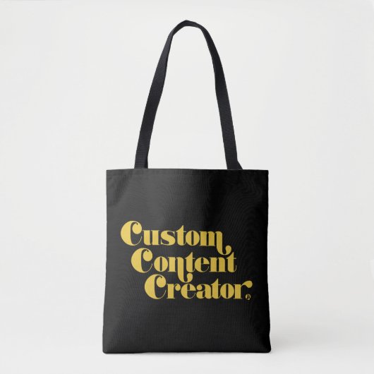 Custom Content Creator Gele Retro Gamer Slogan Tote Bag (Voorkant)