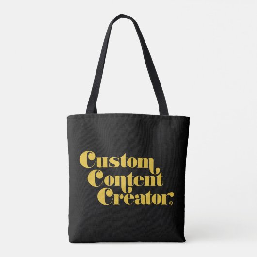 Custom Content Creator Gele Retro Gamer Slogan Tote Bag (Achterkant)