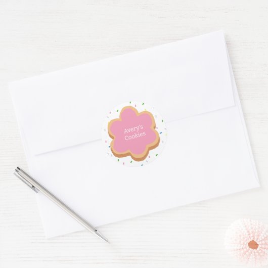 Custom Cookie Sprinkle Company Ronde Sticker (Envelop)