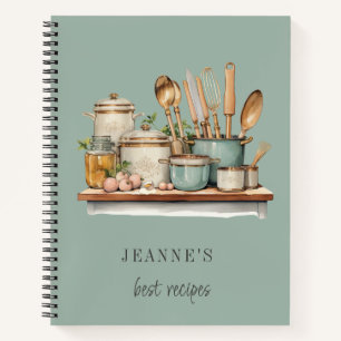 Custom Cook's Table Chef Baker Recept Sjablonen Notitieboek
