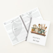 Custom Cook's Table Chef Baker Recept Sjablonen Notitieboek (Binnen)