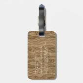 Custom Cool Artistic Abstract Wood Grain Pattern Bagagelabel (Achterkant verticaal)