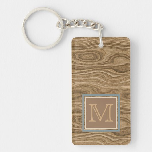 Custom Cool Artistic Abstract Wood Grain Pattern Sleutelhanger (Voorkant)