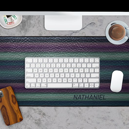 Custom Cool Artistiek Modern Art Stripes Patroon Bureaumat