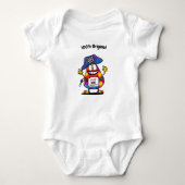 Custom Cool Baby Pirate met Naam en Telefoon Label Romper (Voorkant)