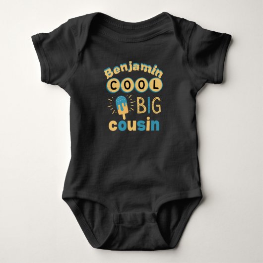 Custom Cool Big Cousin Baby Bodysuit (Voorkant)