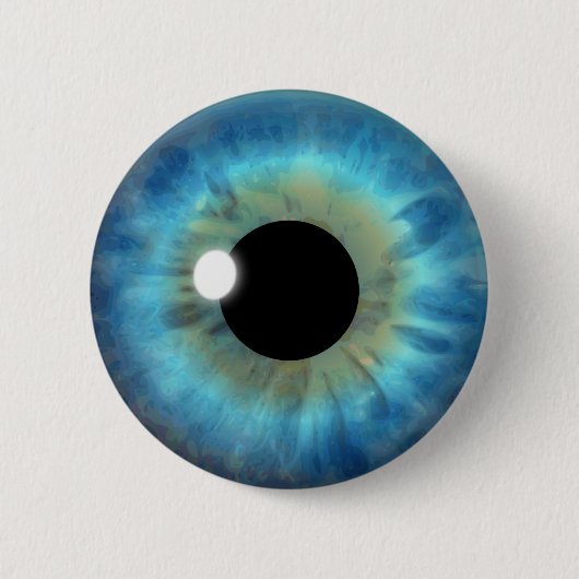 Custom Cool Blue Eye Iris Eyeball Fun Round Button (Voorkant)
