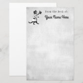 Custom Cool Cat  Grunge Art Briefpapier (Voorkant / Achterkant)