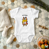 Custom Cool Cat met naam en telefoon Label Romper