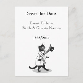 Custom Cool Cat Save the Date Briefkaart