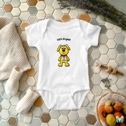 Custom Cool Dog met naam en telefoon Label Romper