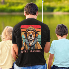 Custom Cool Dog Retirement Gifts voor Visser Papa T-shirt