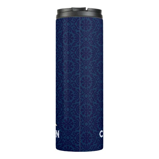 Custom Cool Dog Retirement Gifts voor Visser Papa Thermosbeker (Achterkant)