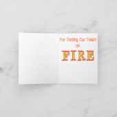 Custom Cool Flaming Voetbal coach Dank u kaart (Binnen)