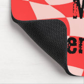 Custom Cool ontwerp kleurrijk rood geruit patroon Muismat (Hoek)