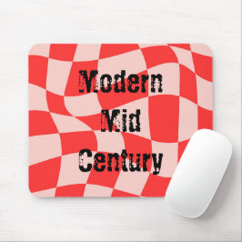 Custom Cool ontwerp kleurrijk rood geruit patroon Muismat