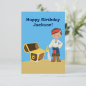 Custom Cool Pirate Boy Kinder Happy Birthday (Staand voorkant)