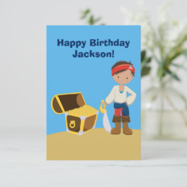Custom Cool Pirate Boy Kinder Happy Birthday