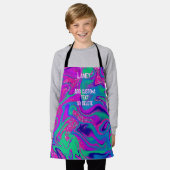 Custom Cool Roze Groovy Meisje Verjaardag Slijm Pa Schort (Gedragen)