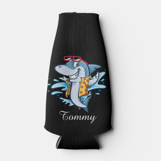 Custom Cool Shark Dude Flesjeskoeler (Voorkant)