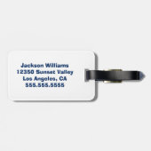 Custom Cool Superheld Kinder Bagagelabel (Achterkant horizontaal)