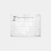 Custom Cool Top Hat Cat Lined Sticky Post-it® Notes (Voorkant)