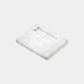 Custom Cool Top Hat Cat Lined Sticky Post-it® Notes (Schuin)