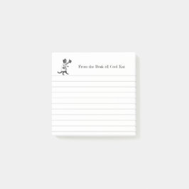 Custom  Cool Top Hat Cat Lined Sticky Post-it® Notes