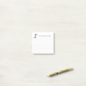 Custom  Cool Top Hat Cat Lined Sticky Post-it® Notes (Op bureau)