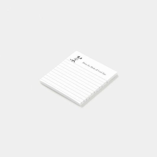 Custom  Cool Top Hat Cat Lined Sticky Post-it® Notes (Schuin)