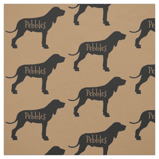 Custom Coonhound Dog Fabric Stof (Swatch)