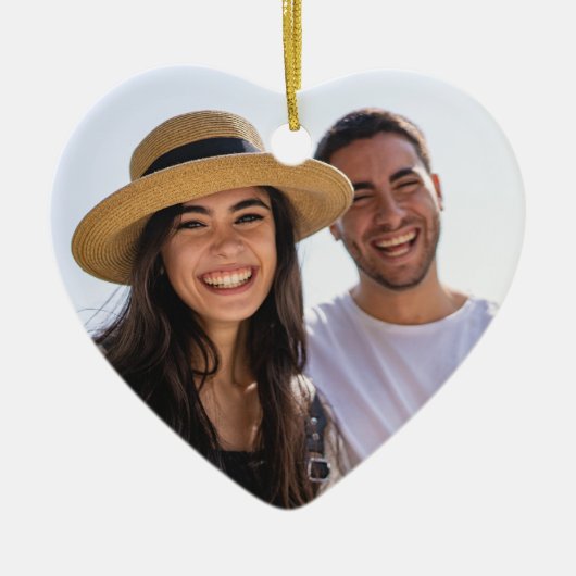 Custom Coordinates Fist Date Valentine's Day Gift Keramisch Ornament (Voorkant)