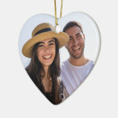 Custom Coordinates Fist Date Valentine's Day Gift Keramisch Ornament (Links)