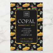 Custom Copal Oil Label for Día de Muertos Wijn Etiket (Enkel label)