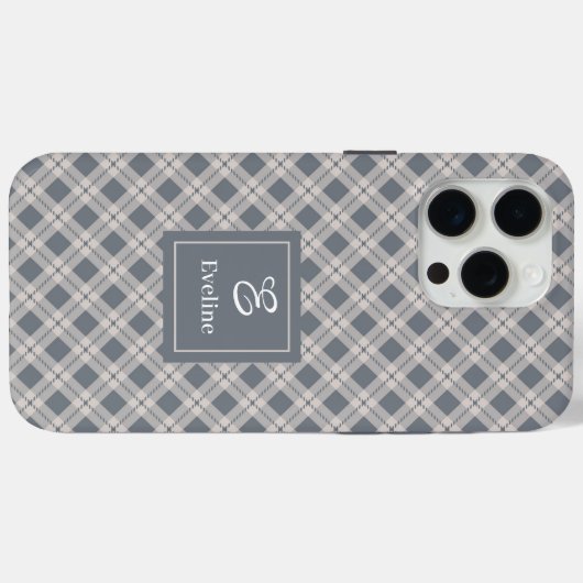 Custom Coral Grey iPhone Case Modern Cute Accent (Achterkant (horizontaal))