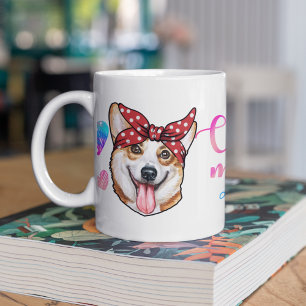 Custom Corgi Ma Cute Moederdag Hondenliefhebber Koffiemok